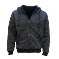 Men's Thick Zip Up Hooded Hoodie w Winter Sherpa Fur Jumper Coat Jacket Sweater