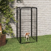 Dog Playpen Black Powder-coated Steel