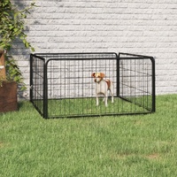Dog Playpen Black Powder-coated Steel