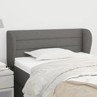 Headboard with Ears Dark Grey Fabric