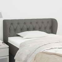 Headboard with Ears Dark Grey Fabric