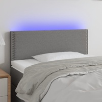 LED Headboard Dark Grey Fabric