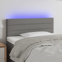 LED Headboard Dark Grey Fabric