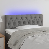 LED Headboard Dark Grey Fabric