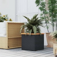 Planter Black Poly Rattan