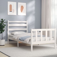 Bed Frame with Headboard Solid Wood