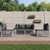 Garden Lounge Set with Cushions Steel