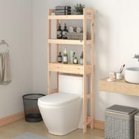 Toilet Rack 63x26x171 cm Solid Pine Wood