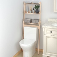 Toilet Rack 63.5x32x179 cm Solid Pine Wood