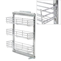 3-Tier Pull-out Kitchen Wire Basket Silver 