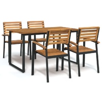 Garden Dining Set Solid Wood Acacia and Metal