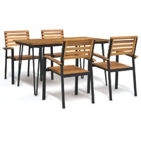 Garden Dining Set Solid Wood Acacia and Metal