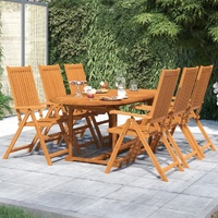 7 Piece Garden Dining Set Solid Acacia Wood