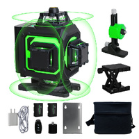 Traderight 4D 16 Line Green Laser Level Remote Tripod