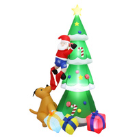 Santaco Inflatable Christmas 2.4M Xmas Tree Santa Claus