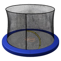 Kahuna 12ft Trampoline Pad and Net - Blue