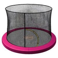Kahuna 14ft Trampoline Pad and Net - Pink