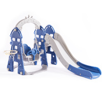 Kids Slide Swing Basketball Ring Blue - Model-090D3A