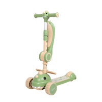 BoPeep Foldable Kids Scooter Flip-able Seat Green - Model-5AAEEB