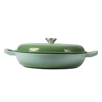 3.5L Enamel Dutch Oven Pan in Green Colour - Model-5E8729