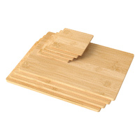 Toque 8 Pcs Natural Bamboo Placemat Coaster Storage Dish