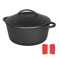 Pawz 6.6L Cast Iron Dutch Oven Heavy Duty Casserole Pot