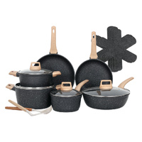 Toque 16-Piece Non Stick Cookware Set Kitchen Fry Pan