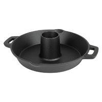 Toque Cast Iron Roaster Stand Non-stick Beer Can Chicken Holder Kitchen Outdoor