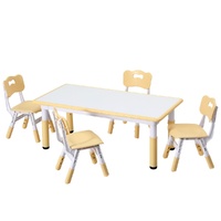 1 Keezi Kids Table and 4 Chairs Set Graffiti