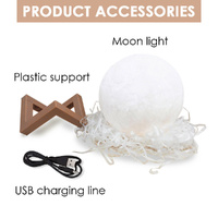 3D Magical Moon Lamp USB LED Night Light Large - Model-599FE8