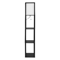 Floor Lamp Storage Shelf LED Black - Model-322F33