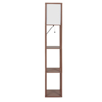 LED Floor Lamp with Storage Shelf Brown - Model-A91D76