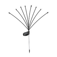 Firfly Solar Lawn Lights 8LED 4PC Outdoor Black - Model-426578