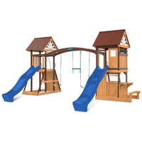 Lifespan Kids Armadale Swing Set & Play Centre with Two 2.2m Slide (Blue)