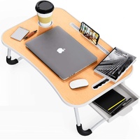 CARLA HOME Laptop Bed Desk with storage, Breakfast Bed Tray with Foldable Legs, Portable Desk, Sofa Tray with Foldable Legs, Laptop Desk for Bed, Lapt