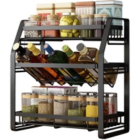 CARLA HOME 3-Tier Detachable Spice Rack Storage Organiser for Kitchen Countertop
