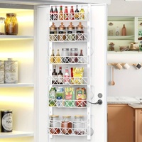 CARLA HOME 6 Tier Adjustable Baskets Over Door Pantry Organiser for Home Kitchen