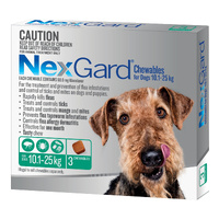 Nexgard Large Dogs 10.1-25Kg Green 3pk