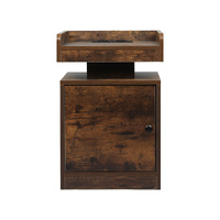 Bedside Table USB Charger Outlet RGB Oak - Model-4FF69D
