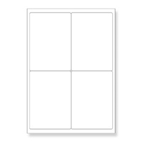 4 Up Self Adhesive Inkjet & Laser Printer Label Sheets   99.1x139mm