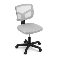Artiss Armless Office Chair with Wheels, Ergonomic 360° Swivel Home Office Desk Chair, Height Adjustable Computer Task Chair with Fabric Back and Seat