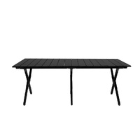 Folding Camping Table Chair Set Black - Model-170AB9