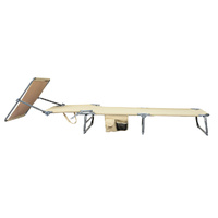 Foldable Lounge Chairs with Canopy Khaki - Model-D3F0EB