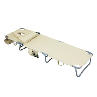 Foldable Beach Lounge Chairs with Face Hole Khaki - Model-20A1DD