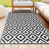 Gardeon Outdoor Rugs 120x180cm Large Carpet Reversible Area Mat PP Dual-Sided Patio Rug Cross