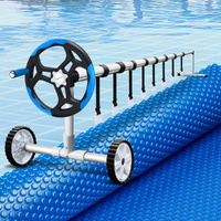 Aqua Buddy Pool Cover 600 Micron 6.5x3m w/ Roller 5.55m Swimming Pools Solar Blanket