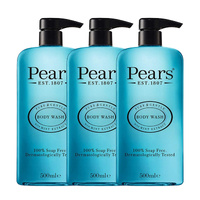 Pears Body Wash for Glowing Skin with Mint Extract 500mL x3