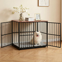 i.Pet Large Dog Crate Furniture 93cm Dog Cage Puppy Pet Wooden Black