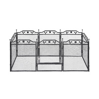 i.Pet Pet Dog Playpen Heavy-Duty Enclosure Multi-Configuration Indoor Outdoor Black