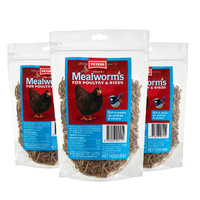 Peters Dried Mealworms For Poultry & Birds 100g x3